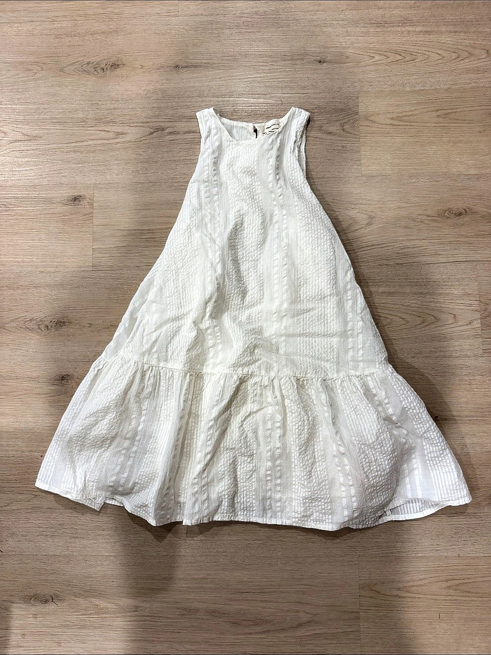 Urban Outfitters Textured Geometric Mini Dress White Large